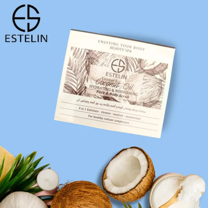 Estelin Vitamin E coconut Oil Face & Body scrub-250g